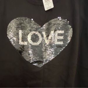 NWT Torrid heart sweater Love/Nope